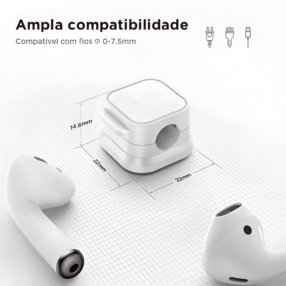 Suporte magnético para clipe de cabo