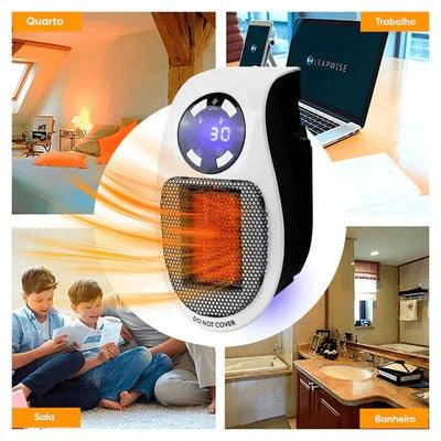Aquecedor Elétrico Portátil para Tomada com Controle Remoto