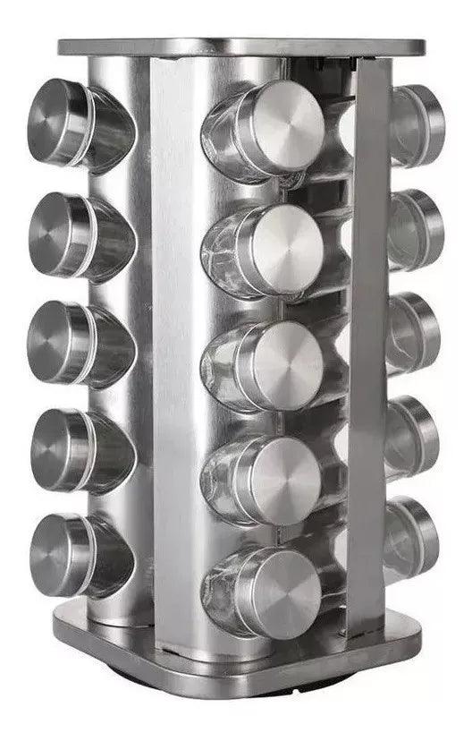 Porta Temperos Giratório Indigo - Capacidade de até 20 Potes