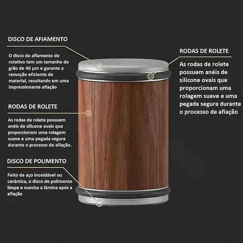 Afiador de Faca Amolador Diamantado Magnético