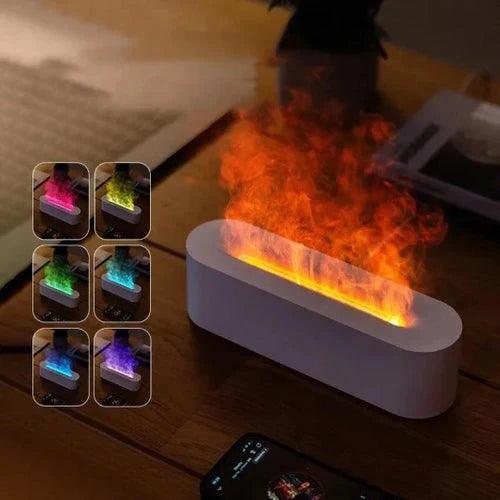 Difusor Umidificador Aromático com Efeito de Chama RGB