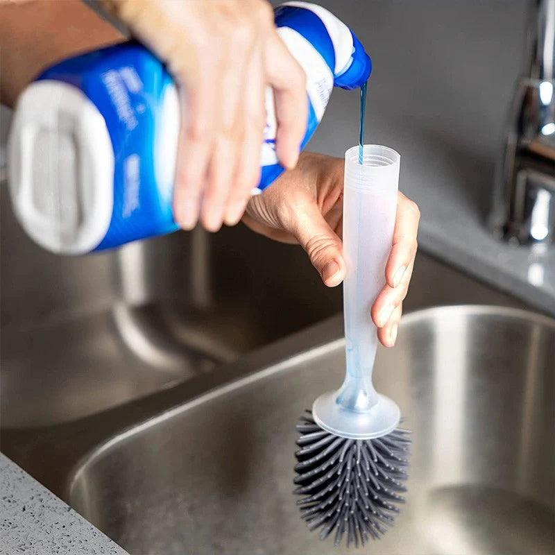 Escova de Limpeza para Vaso com Dispensador Recarregável