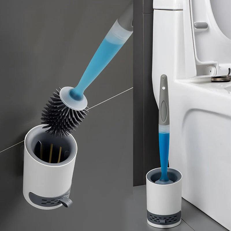 Escova de Limpeza para Vaso com Dispensador Recarregável