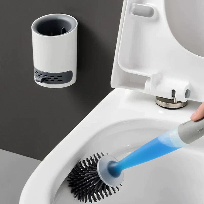 Escova de Limpeza para Vaso com Dispensador Recarregável