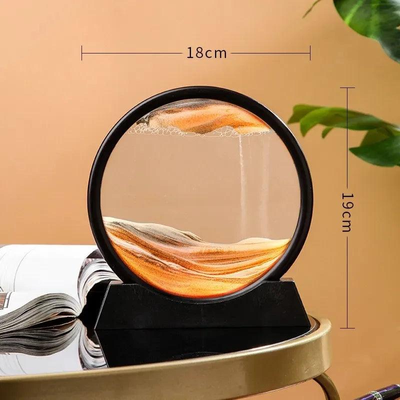 Ampulheta Interativa 3D Enfeite Decorativo + Diminuição de estresse