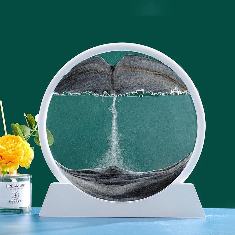 Ampulheta Interativa 3D Enfeite Decorativo + Diminuição de estresse