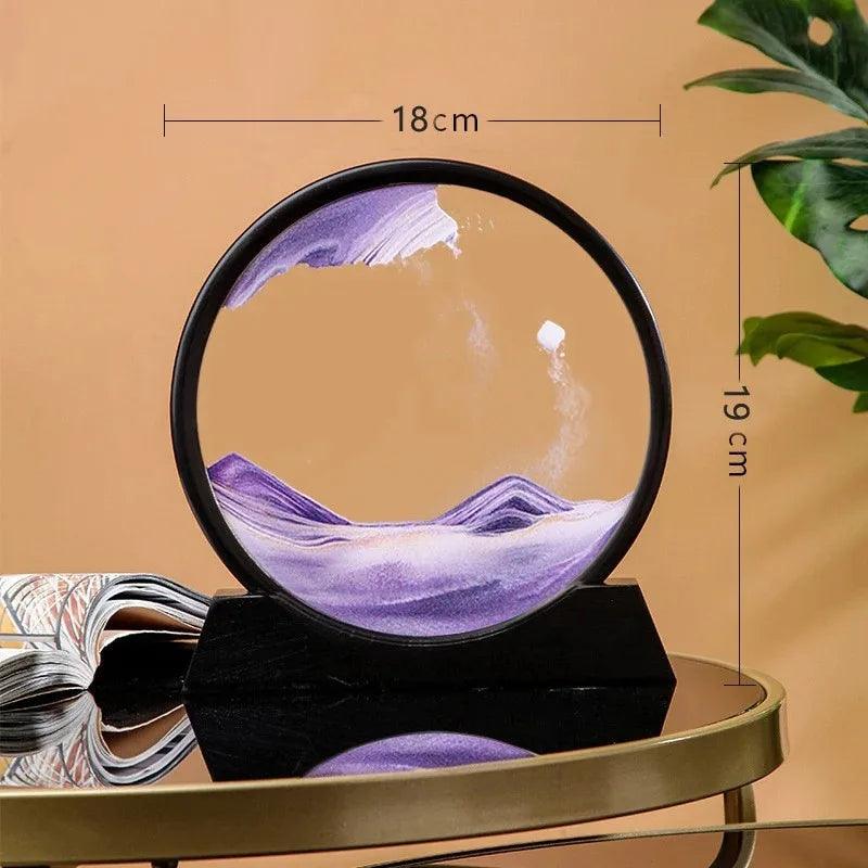 Ampulheta Interativa 3D Enfeite Decorativo + Diminuição de estresse