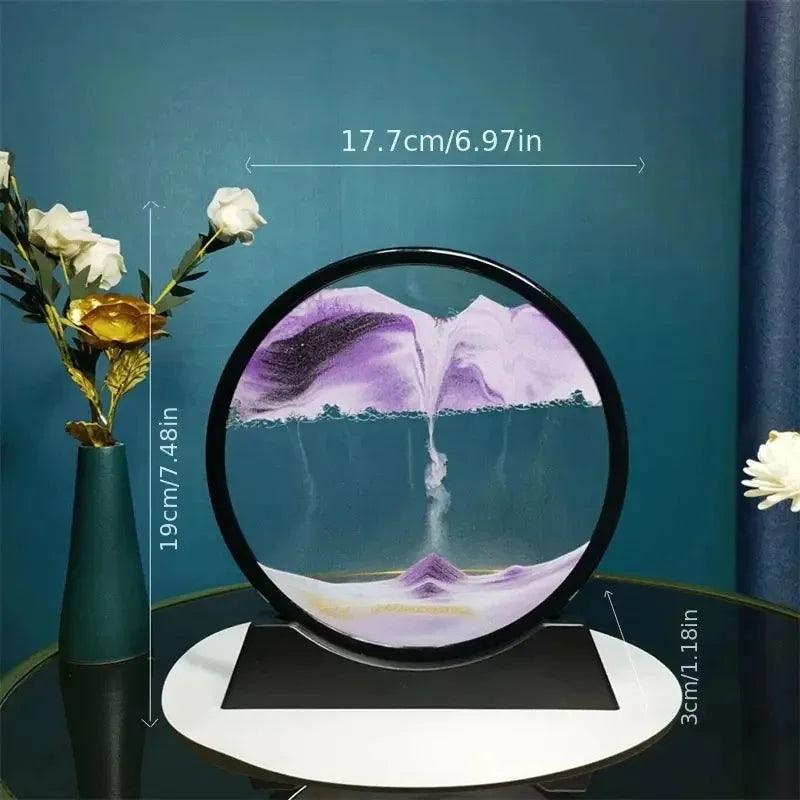 Ampulheta Interativa 3D Enfeite Decorativo + Diminuição de estresse